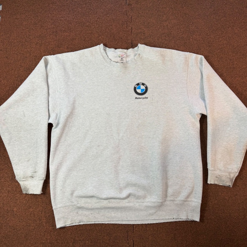 B+ Vintage BMW Motorcycles Grand Rapids Sweatshirt Fruit of the Loom XL Grey USA